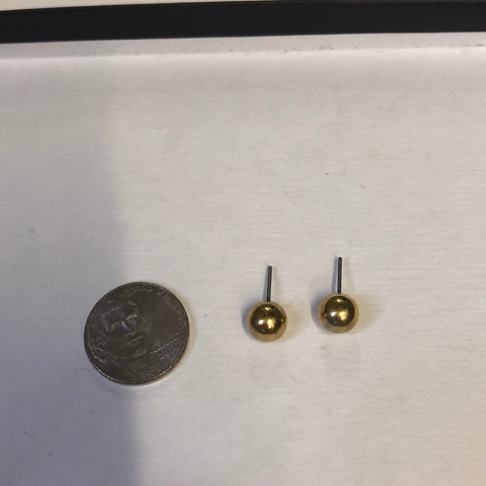Gold ball earrings